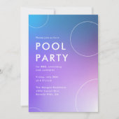 Invitation Fête de piscine d'été moderne simple pour adultes (Devant)