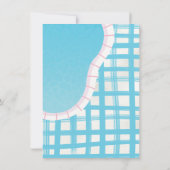 Invitation Fête de piscine et barbecue d'été (Dos)