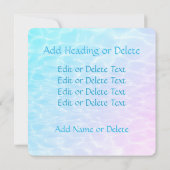 Invitation Fête de Piscine Fête d'anniversaire de Piscine Fêt (Dos)