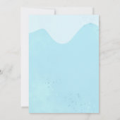 Invitation Fête de piscine gonflable bleu et rose Anniversair (Dos)