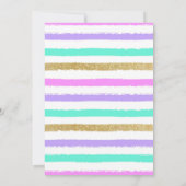 Invitation Fête de Piscine Licorne (Dos)