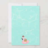 Invitation Fête de piscine tropicale flottante Noël en juille (Dos)