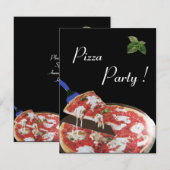 Invitation FÊTE DE PIZZA, DÎNER DE CUISINE ITALIENNE, brunch (Devant / Derrière)