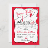 Invitation Fête de pizza italienne à la main (Devant)