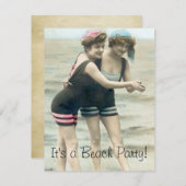 Invitation Fête de plage (Devant / Derrière)