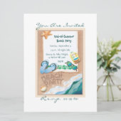 Invitation Fête de plage © © (Debout devant)