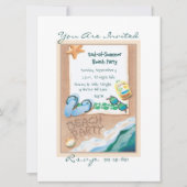 Invitation Fête de plage © © (Devant)