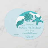 Invitation Fête de plage (Devant / Derrière)