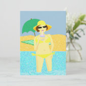 Invitation Fête de plage (Debout devant)