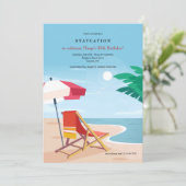 Invitation Fête de plage (Debout devant)