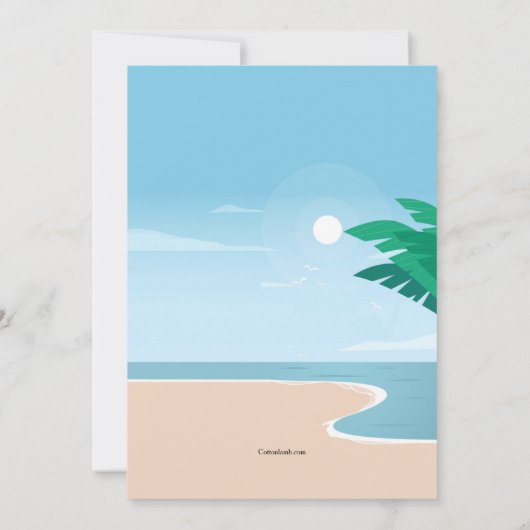 Invitation Fête de plage (Dos)