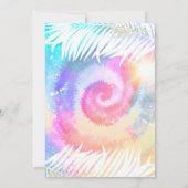 Invitation Fête de plage Anniversaire Pink Tie Dye Fête de pl (Dos)