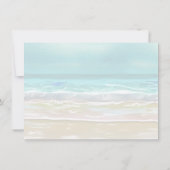 Invitation Fête de plage aux étoiles de mer Aqua et rose aqua (Dos)