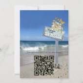 Invitation Fête de plage avec fleurs blanches et perles (Dos)