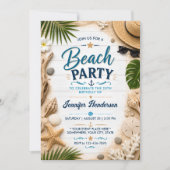 Invitation Fête de plage célébration (Devant)