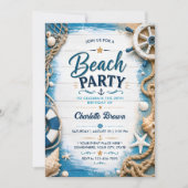 Invitation Fête de plage côtière 30e anniversaire (Devant)