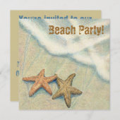 Invitation Fête de plage de Starfish ! (Devant / Derrière)