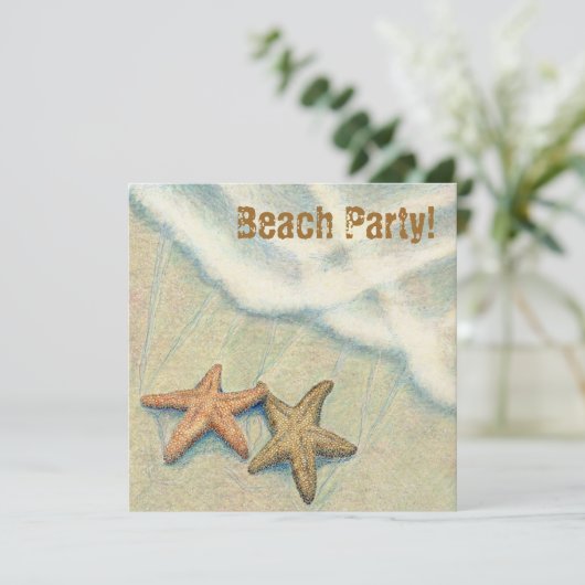 Invitation Fête de plage de Starfish ! (Debout devant)