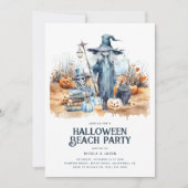 Invitation Fête de plage d'Halloween côtière (Devant)
