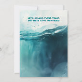 Invitation Fête de plage estivale Whale Surf and Dive (Dos)