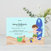 Invitation Fête de plage (Garçon) (Debout devant)