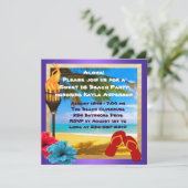 Invitation Fête de plage Luau pour les 16 ans (Debout devant)