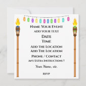 Invitation Fête de plage paradisiaque / Luau (Dos)