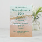 Invitation Fête de plage pour 30 ans (Debout devant)