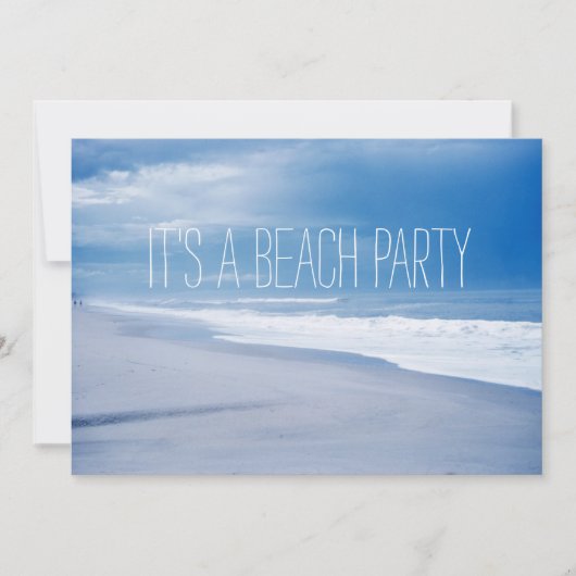 Invitation Fête de plage rétro Floride Océan (Devant)