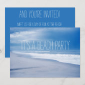 Invitation Fête de plage rétro Floride Océan (Devant / Derrière)