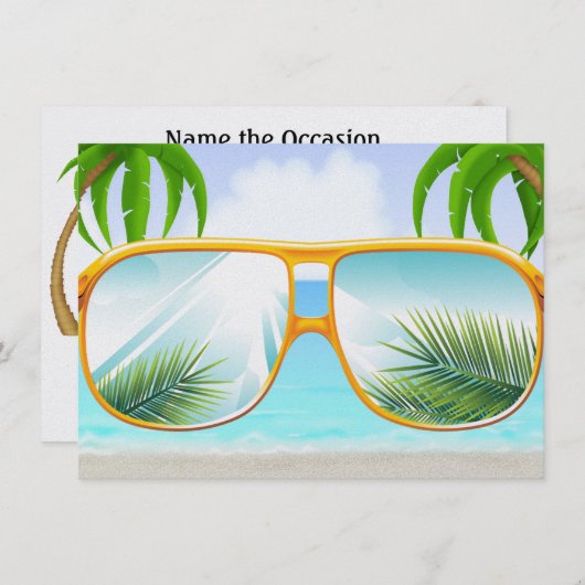 Invitation Fête de plage - SRF (Devant / Derrière)