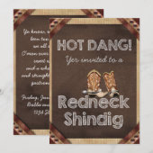 Invitation Fête de plouc (Devant / Derrière)