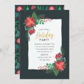 Invitation Fête de Poinsettia (Devant / Derrière)