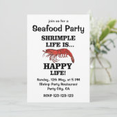 Invitation Fête de poisson de crevettes (Debout devant)