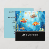 Invitation Fête de poissons thème Texas (Devant / Derrière)