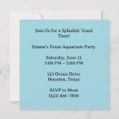 Invitation Fête de poissons thème Texas (Dos)