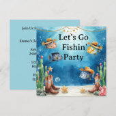 Invitation Fête de poissons thème Texas (Devant / Derrière)