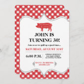 Invitation Fête de porc barbecue (Devant / Derrière)