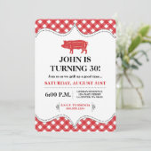 Invitation Fête de porc barbecue (Debout devant)