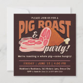 Invitation Fête de porc rôti au cochon entier (Devant)