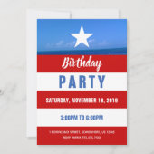 Invitation Fête de Porto Rico (Devant)