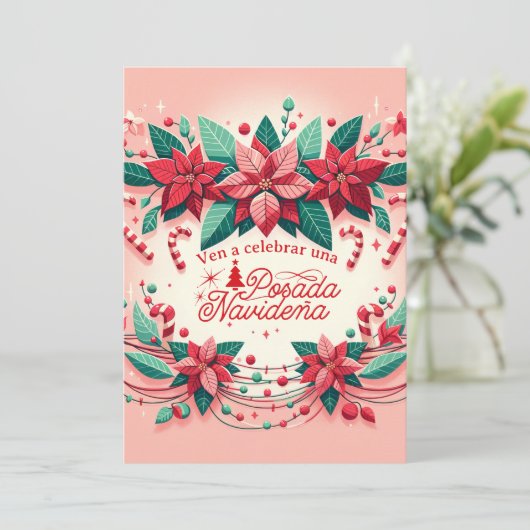 Invitation Fête de Posada de Noël (Debout devant)