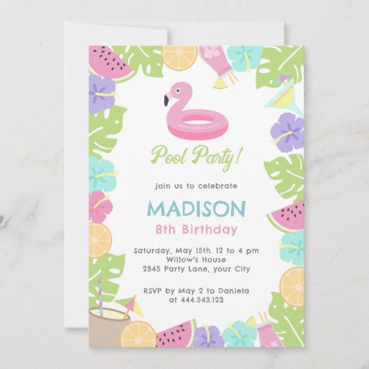 Invitation Fête de poules (Devant)