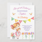 Invitation Fête de poupée bébé Anniversaire Quel que soit l'â (Devant)