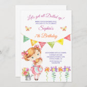 Invitation Fête de poupée bébé Anniversaire Quel que soit l'â (Devant / Derrière)