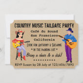 Invitation Fête de pré-lancement de musique country (Dos)