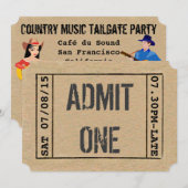 Invitation Fête de pré-lancement de musique country (Devant / Derrière)