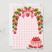Invitation Fête de premier anniversaire Berry Cute (Dos)