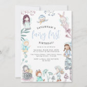 Invitation Fête de premier anniversaire de la douce fée (Devant)