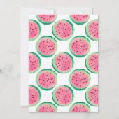 Invitation Fête de premier anniversaire One in a Melon Pastèq (Dos)